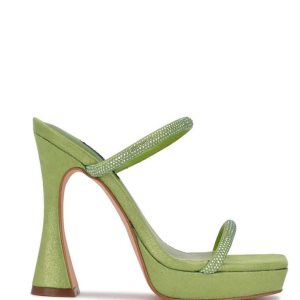 Nine West Adine Plataforma Sandals Verde | 1654-PZMTH