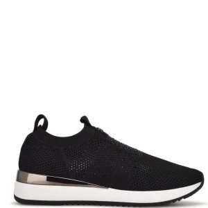 Nine West Aia Slip On Sneakers Negras | 1058-ERBLX