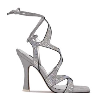 Nine West Alanah Ankle Wrap Sandals Blancas | 1049-DOTNB