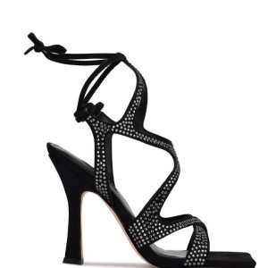 Nine West Alanah Ankle Wrap Sandals Negras | 0534-XLTRP