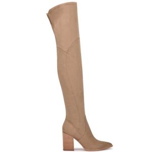 Nine West Barret Over The Knee Boots Beige Claro | 0432-KHJPA