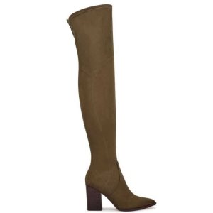 Nine West Barret Over The Knee Boots Marrones Claro | 1762-NESWF