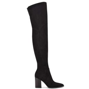 Nine West Barret Over The Knee Tacón Negras | 4925-MHYOR