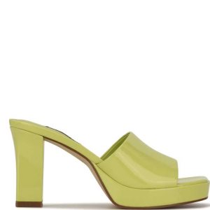 Nine West Behot Chanclas Sandals Verde | 0392-JTHVB