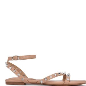 Nine West Bernie Studded Planos Rosas | 2174-IUFRZ