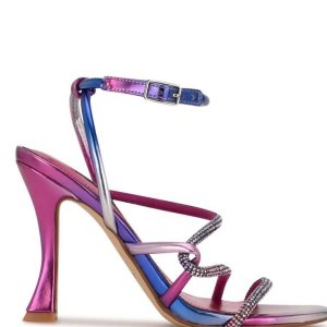 Nine West Blitz Ankle Correa Sandals Moradas | 4215-EORDL