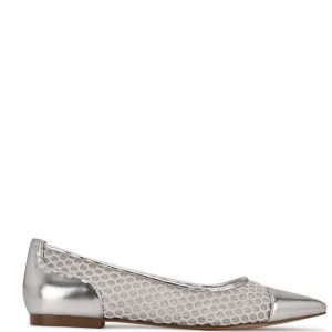 Nine West Brex Pointy Puntera Plateadas | 4791-KPIRE