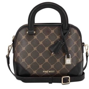 Nine West Brooklyn Mini Dome Satchel Marrones | 1427-RSAPW