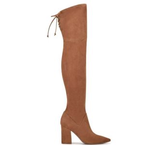 Nine West Ceeya 9x9 Over The Knee Boots Marrones | 4389-VAGJQ