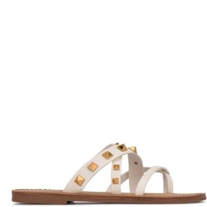 Nine West Cerri Chanclas Sandals Blancas | 4061-SQDPX