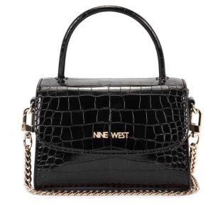 Nine West Dayle Mini Top Handle Flap Negras | 0429-SJFHQ