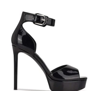 Nine West Debby Plataforma Negras | 2340-IUQKS