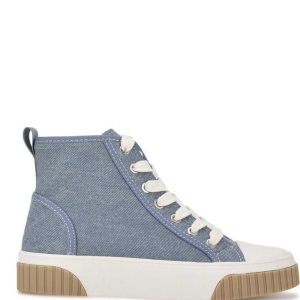 Nine West Dyiane High Top Sneakers Azules | 1875-PXIKM