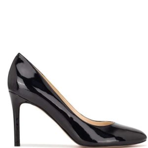 Nine West Dylan Round Puntera Pumps Negras | 1405-YKBQO