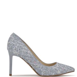 Nine West Ezra Pointy Puntera Pumps Azules Claro | 1758-KSGPF