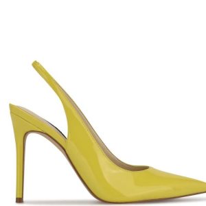 Nine West Feather Pointy Puntera Destalonadas Pumps Amarillo | 6549-NDGFA