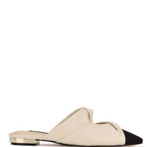 Nine West Findya Pointy Puntera Creme Negras | 4302-FMHRP