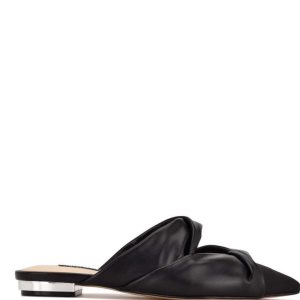 Nine West Findya Pointy Puntera Mules Negras | 0319-MJNFV