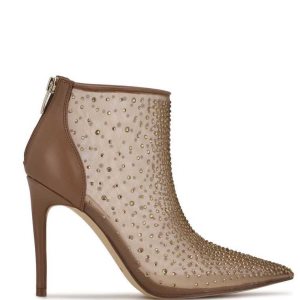 Nine West Fornow Vestido Booties Marrones Claro | 4528-APNCJ