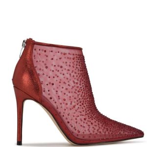 Nine West Fornow Vestido Booties Rojas | 3596-ESDXC