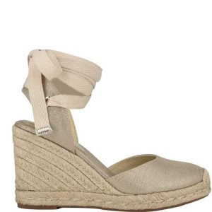 Nine West Friend Ankle Wrap Alpargata Wedge | 0249-BIKCA