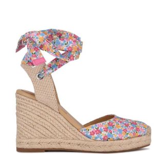 Nine West Friend Ankle Wrap Alpargata Wedge | 1368-IGLSO