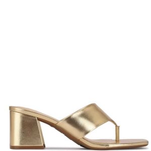 Nine West Gelina 9x9 Block Heel Chanclas Sandals | 4975-GXZQI