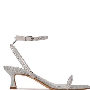 Nine West Giena Ankle Correa Vestido Sandals Plateadas | 4721-LRANH