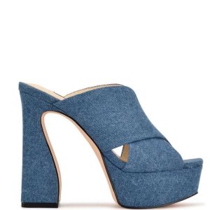 Nine West Girlz Plataforma Azules | 0375-IHQRD