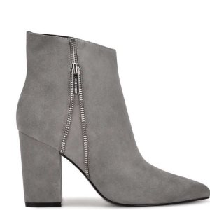 Nine West Glorya Booties Gris | 2163-ZKBFQ