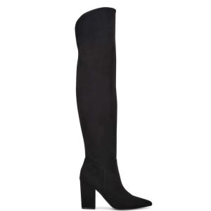 Nine West Goforit Over The Knee Boots Negras | 2863-ADPMT