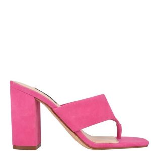 Nine West Gogo Block Heel Chanclas | 0487-BJGZE