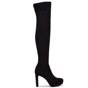 Nine West Gotcha Anchos Calf Over the Knee Plataforma Negras | 6248-EFTKG