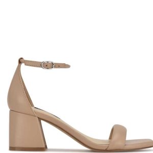 Nine West Gretal Ankle Correa Block Heel Rosas | 3471-GVPNU