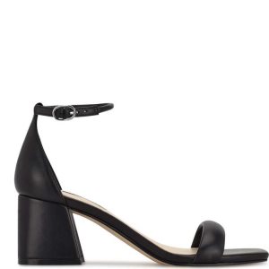 Nine West Gretal Ankle Correa Block Heel Negras | 4962-MTZIG