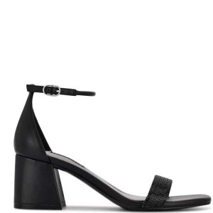 Nine West Gretal Ankle Correa Block Heel Negras | 4981-GMLIU