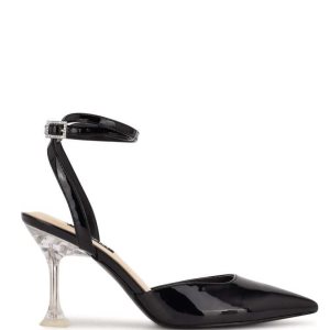 Nine West Harlowe Ankle Correa Pumps Negras | 3512-YXDVG