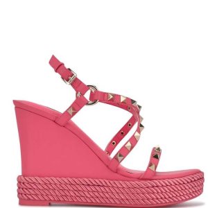 Nine West Harte Studded Alpargata Wedge Rosas | 3126-XZHEF