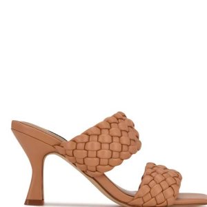 Nine West Hasnot Chanclas Sandals Marrones Claro | 6938-IWFGP