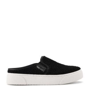 Nine West Hayzel Slip On Sneaker Mules Negras | 7306-SKTLA