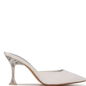 Nine West Hott Pointy Puntera Mules Blancas | 2914-IYGCN