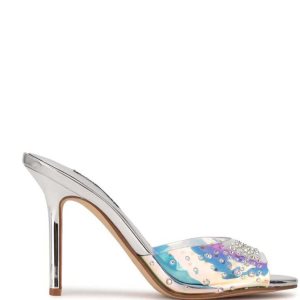 Nine West Ido Rhinestone Tacón Chanclas | 1725-ENMBJ