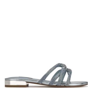 Nine West Iria Vestido Chanclas Sandals Azules Multicolor | 3510-WUSFL