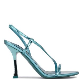 Nine West Isaw Vestido Sandals Azules Metal | 1093-FVEPQ