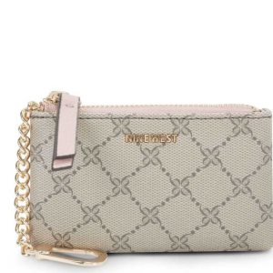 Nine West Lawson Key Ring Zip Pouch Beige Rosas | 1938-ZLOPV