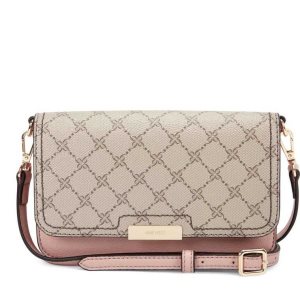 Nine West Lawson Wallet On A String Beige Rosas | 1078-FJEDG