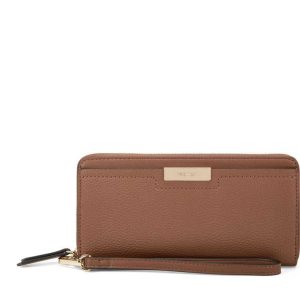 Nine West Lawson Zip Arnd Wrstlt Wallet Marrones | 7230-UYCLM