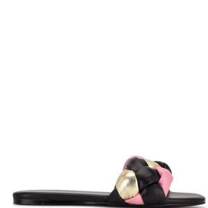 Nine West Lula Chanclas Sandals Negras Multicolor | 7326-IGHEF