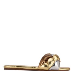 Nine West Lula Planos Chanclas Metal Multicolor | 2013-HDLNP