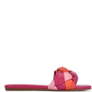 Nine West Lula Planos Chanclas Sandals Rosas Multicolor | 3069-CKILT